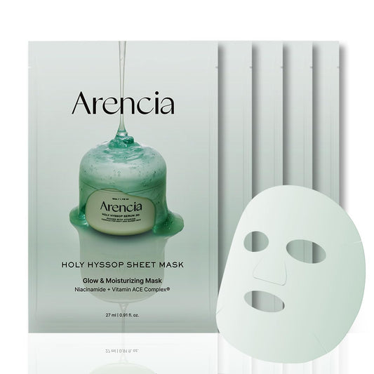 ARENCIA Hyssop Glow Sheet Mask (10 Pack) ✨🌿
