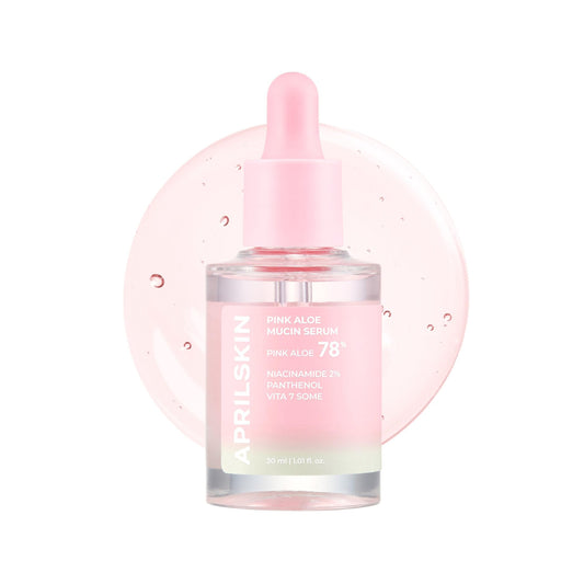 APRILSKIN Pink Aloe Mucin Serum – Hydrating & Soothing Glow Booster | 30ml