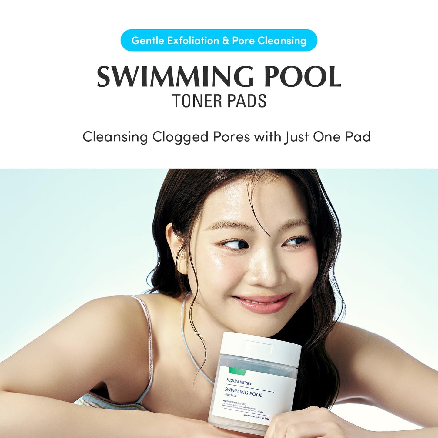 EQQUALBERRY Swimming Pool Toner & Toner Pads Set