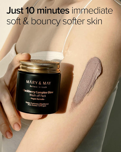 Mary&May Vegan Blackberry Complex Glow Wash Off Mask - 120g