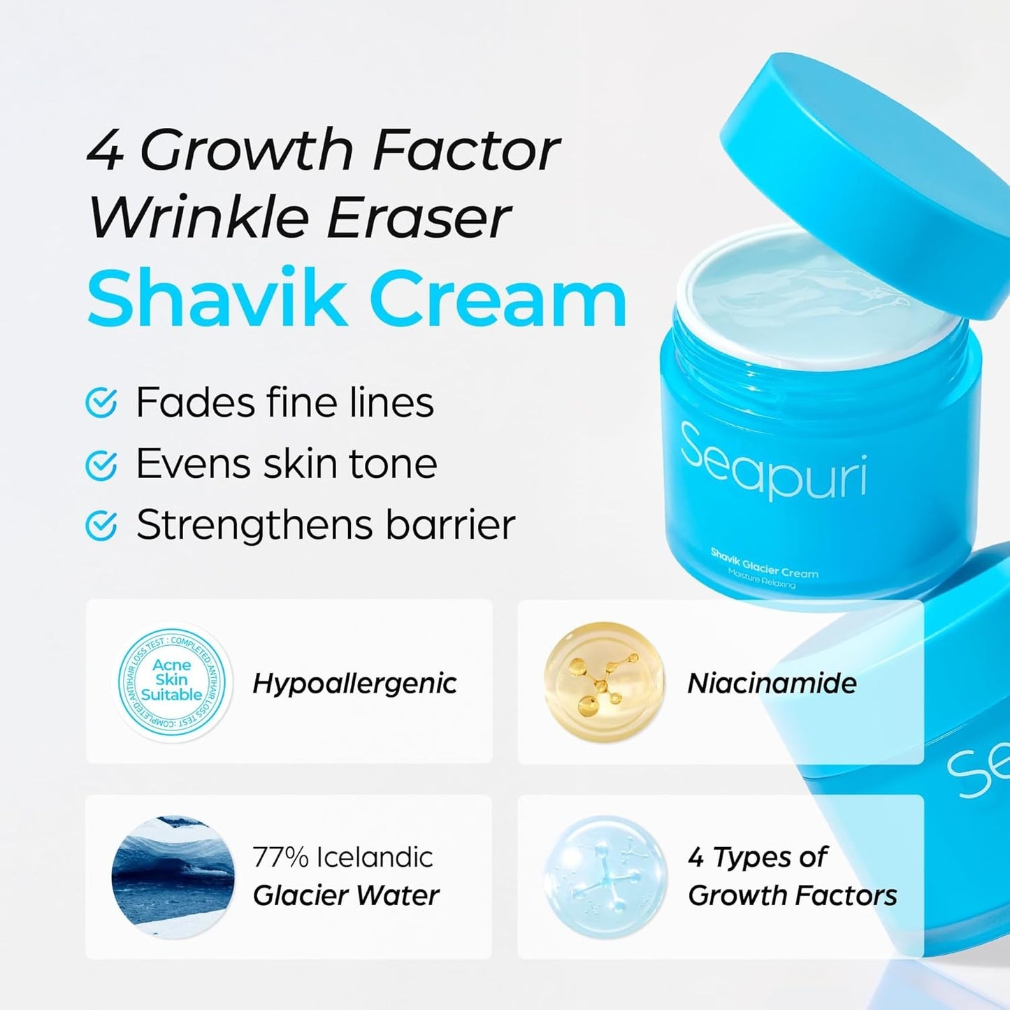 Seapuri Shavik Icelandic Glacier Soothing Cream - 70ml