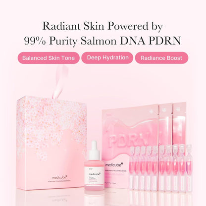 MEDICUBE PDRN Pink Glow Kit – Radiant Pink Glass Glow Routine - Set / Kit