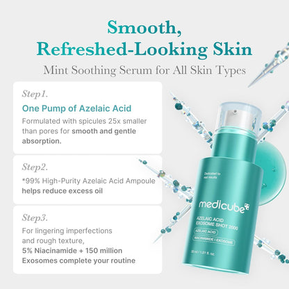 MEDICUBE Azelaic Acid Exosome Shot  2000/  7500 – Refine & Revive Serum - 30 ml