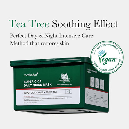 Medicube Super Cica Daily Quick Facial Masks (30 Sheets)