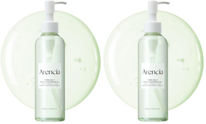 ARENCIA Pore Melt Mochi Makeup-Removing Cleansing Oil (Pack of 2) – 6.76 fl oz each ✨💧
