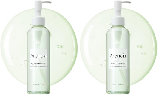 ARENCIA Pore Melt Mochi Makeup-Removing Cleansing Oil (Pack of 2) – 6.76 fl oz each ✨💧
