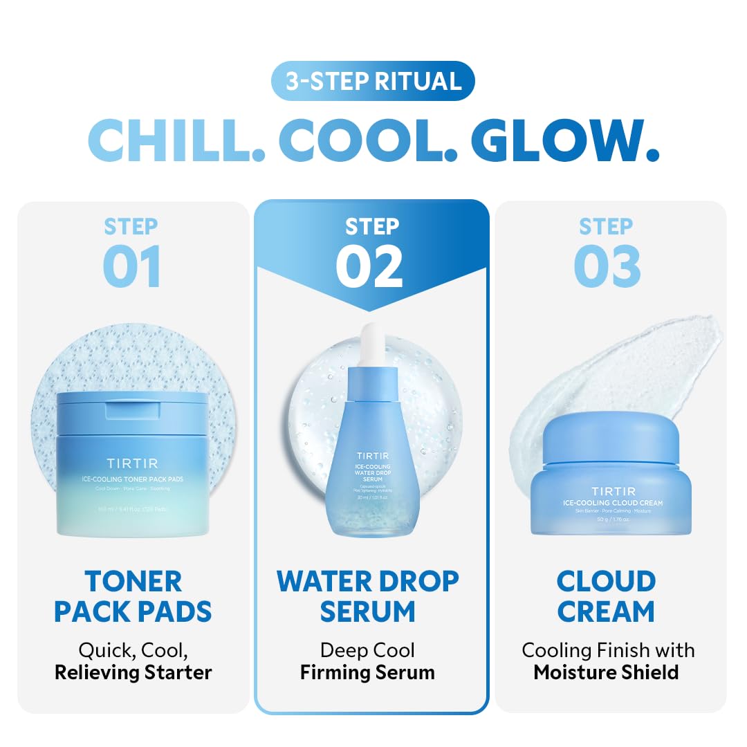 TIRTIR Ice-Cooling Water Drop Serum – 1.01 fl oz / 30ml 🧊💧