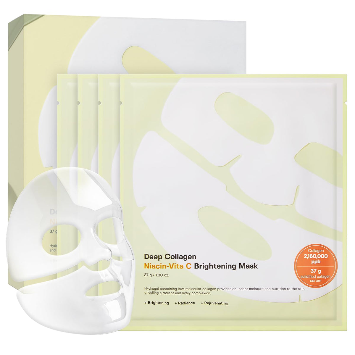 SUNGBOON EDITOR Deep Collagen Niacin Vita C Brightening Mask (37g x 4 Sheets)