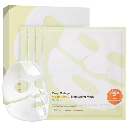 SUNGBOON EDITOR Deep Collagen Niacin Vita C Brightening Mask (37g x 4 Sheets)