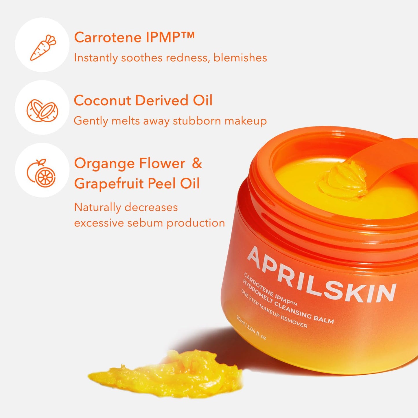 APRILSKIN Carrotene IPMP Hydromelt Cleansing Balm – 3.04 fl oz / 90ml 🍊✨