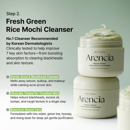 ARENCIA Rice Mochi Double Cleansing Duo – Clear Skin Routine for Acne-Prone Skin 🌿✨