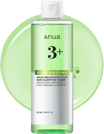 Anua Azelaic Acid 3 CICA Skin Clarifying Toner (8.45 fl oz / 250ml) 🌿✨