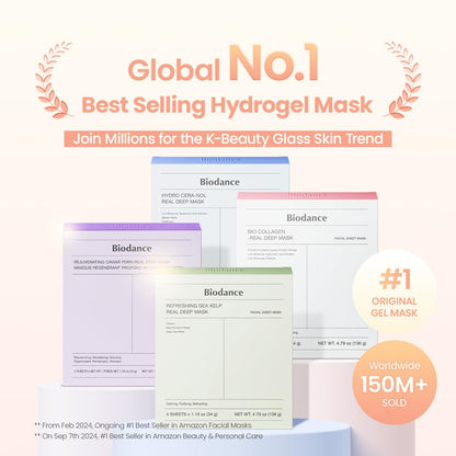 BIODANCE Soothing & Renewal Duo: Sea Kelp & Caviar PDRN Real Deep Overnight Gel Mask for Glass Skin, Korean Skin Care, Valentines Day Gifts for Her, Skin Care Set
