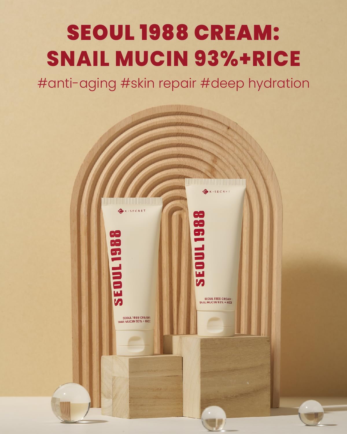 K-SECRET SEOUL 1988 Snail Mucin 93% Cream