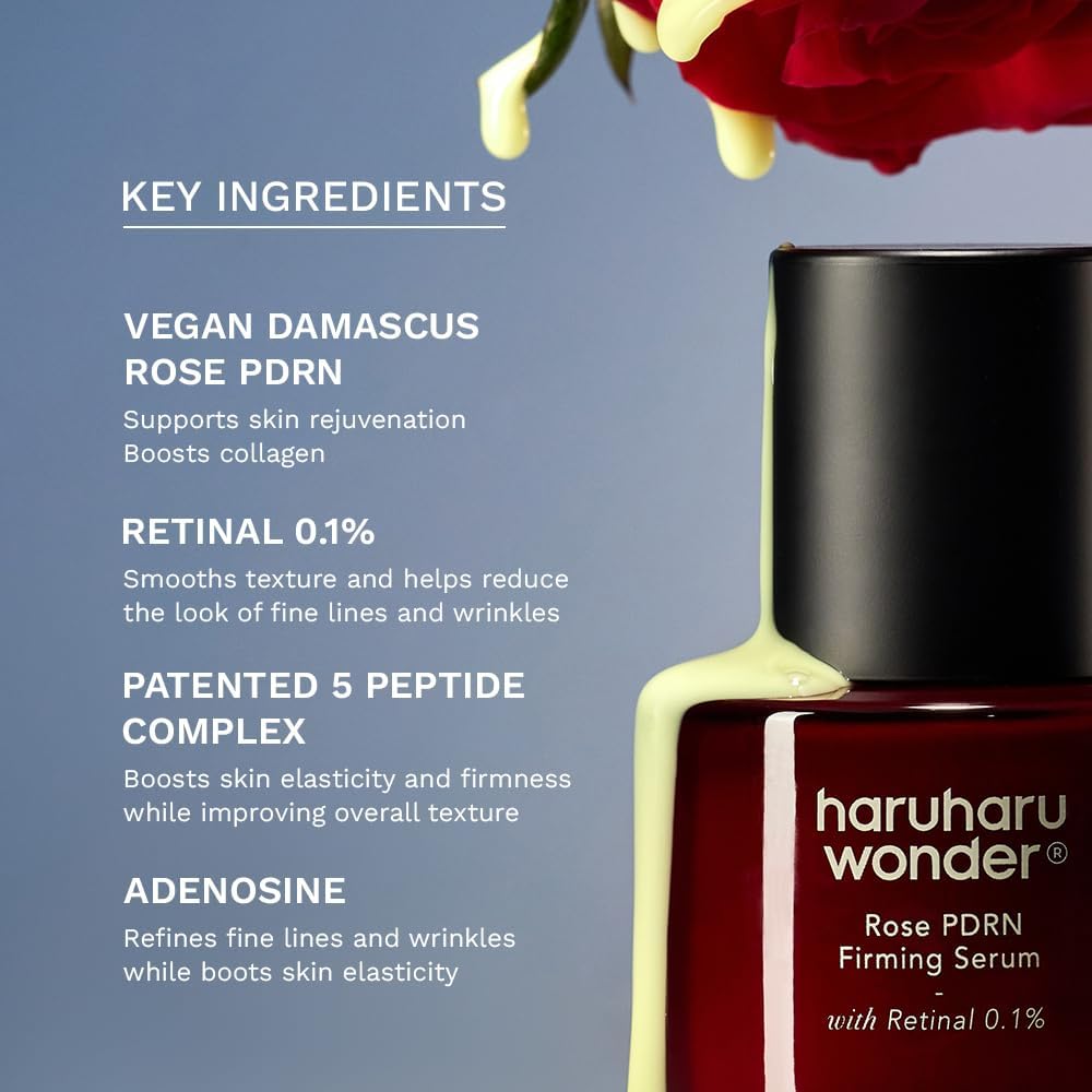 Haruharu Wonder Rose PDRN Firming Serum with Retinal 0.1% (30ml / 1.01 fl oz)