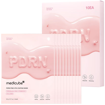 medicube PDRN Pink Vita Coating Mask (10ea)