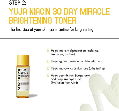 Some By Mi Yuja Niacin Anti-Blemish Starter Kit | Set of 4 Travel Kit |