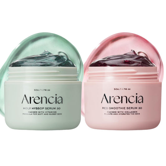 Arencia Overnight Face Mask Serum Duo – Glow Hyssop + Red Collagen 🌙✨