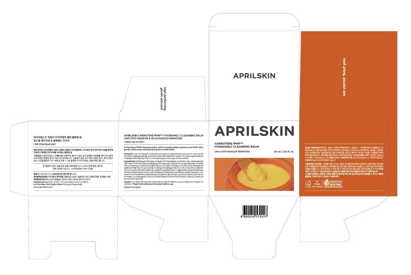 APRILSKIN Carrotene IPMP Hydromelt Cleansing Balm – 3.04 fl oz / 90ml 🍊✨