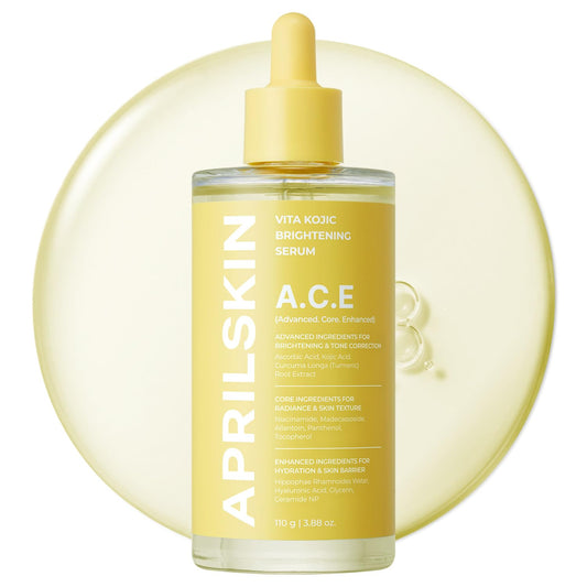 APRILSKIN A.C.E Serum – Vita Kojic Brightening Serum (3.88 oz / 110ml) ✨🍊