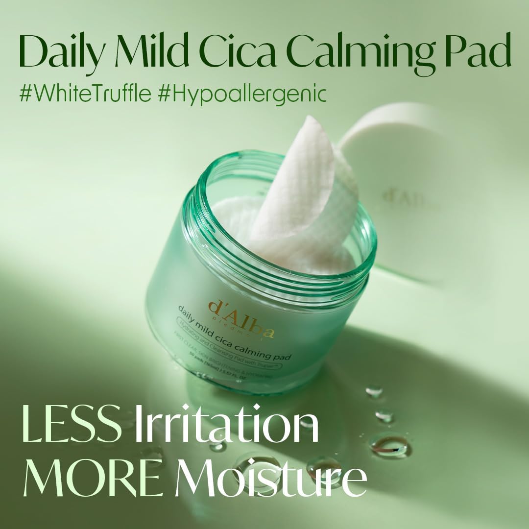 d’Alba Piedmont Daily Mild Cica Calming Pad (50 Pads / 165ml)