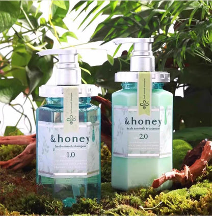 &honey Herb Smooth Shampoo & Treatment Set (440ml + 440ml)