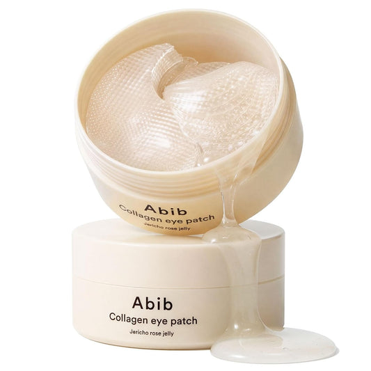 Abib Vegan Collagen Eye Patches for Wrinkles & Fine Line with Jericho Rose Jelly & Peptides, 60 Counts