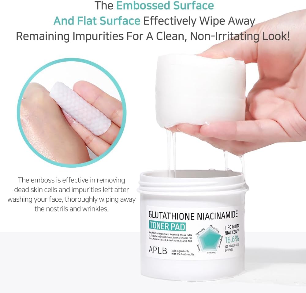 APLB Glutathione Niacinamide Toner Pad 100ml