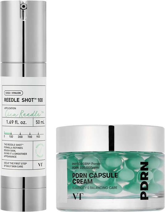 VT COSMETICS CICA Reedle Shot 100 + PDRN Capsule Cream 100 Bundle ✨💎
