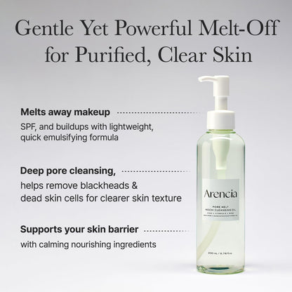 ARENCIA Pore Melt Mochi Makeup-Removing Cleansing Oil (Pack of 2) – 6.76 fl oz each ✨💧