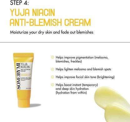 Some By Mi Yuja Niacin Anti-Blemish Starter Kit | Set of 4 Travel Kit |