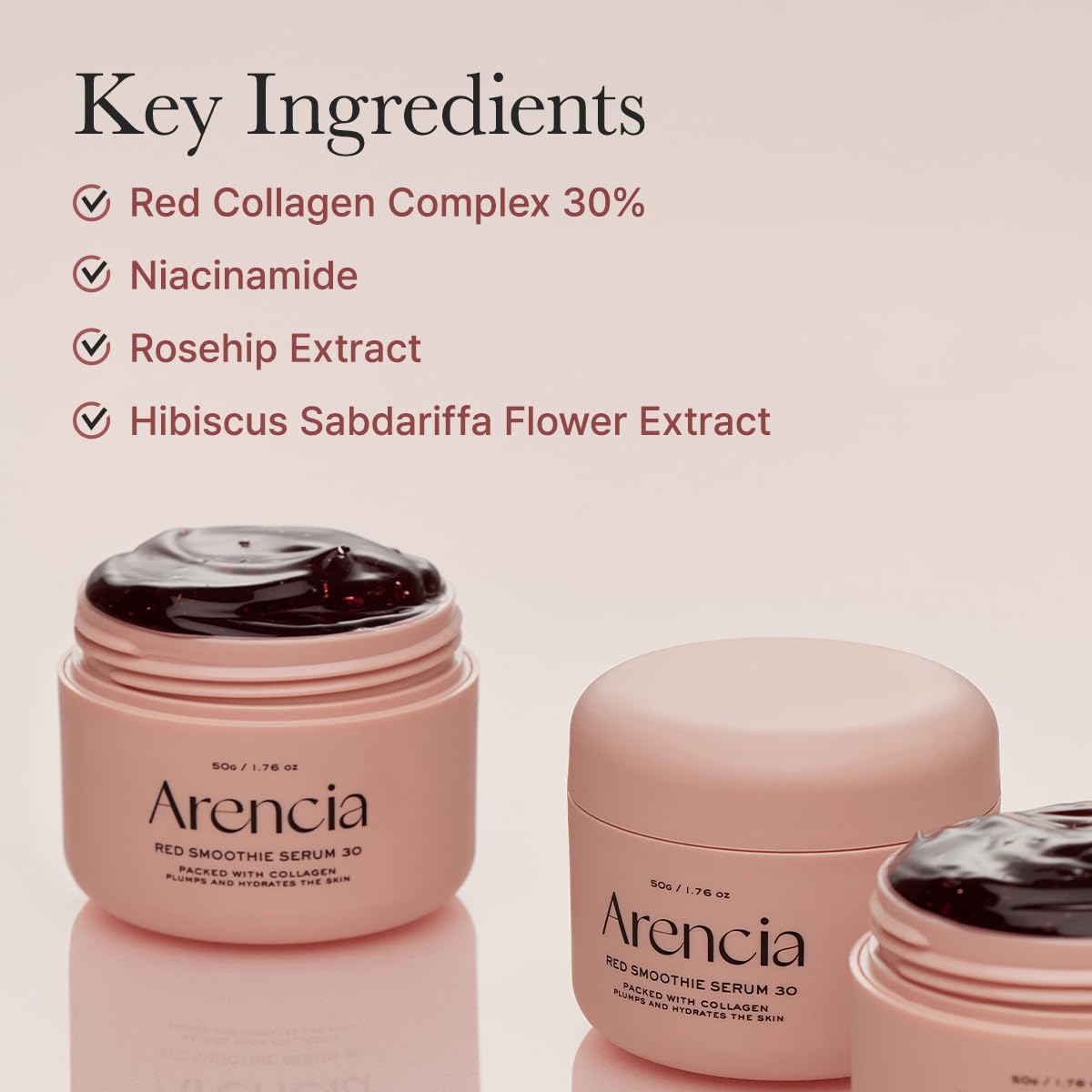 ARENCIA Red Collagen Jello Skin Trio – Poreless Skin Routine ❤️✨