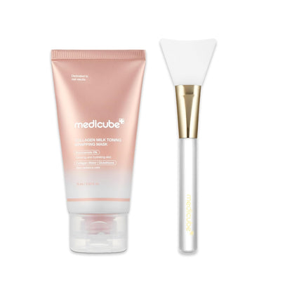 MEDICUBE Collagen Milky Glazed Wrapping Mask & Jelly Brush Duo