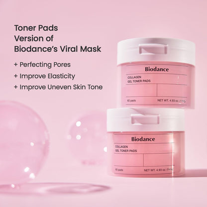 BIODANCE Gel Toner Pads Duo – Collagen & Ceramide Set