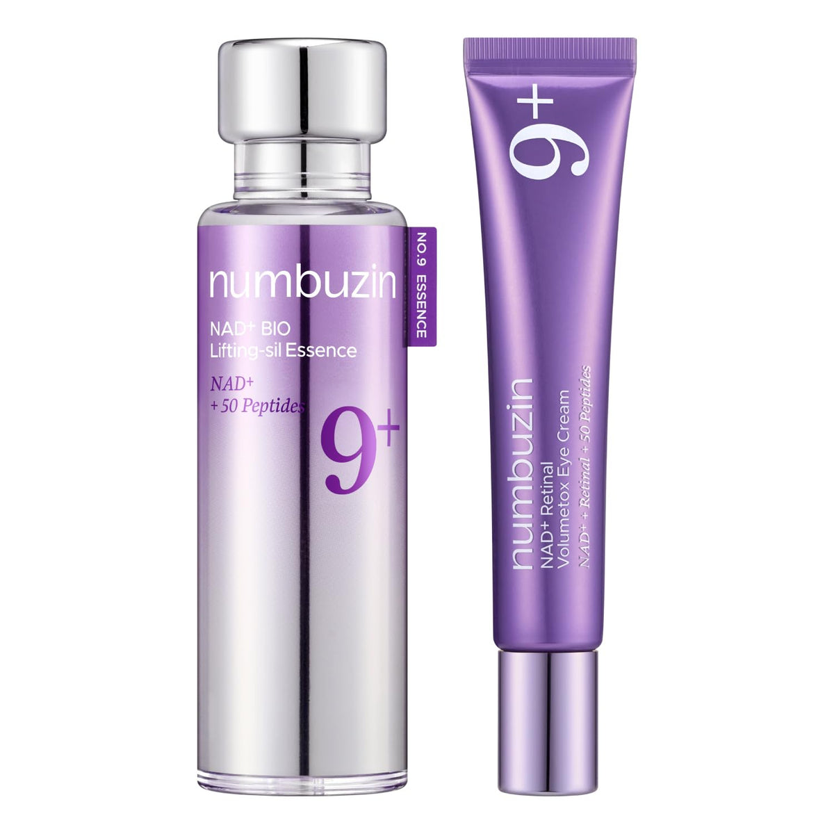 Numbuzin No.9 NAD+ Lifting & Firming DUO, 50 Peptide Serum, Anti-Aging Treatment for Wrinkles, Fine Lines, Dark Circles & Dark Spots, Gentle Retinal