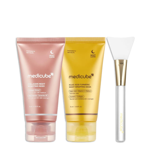 MEDICUBE Viral Glass Glow Overnight Wrapping Mask Duo