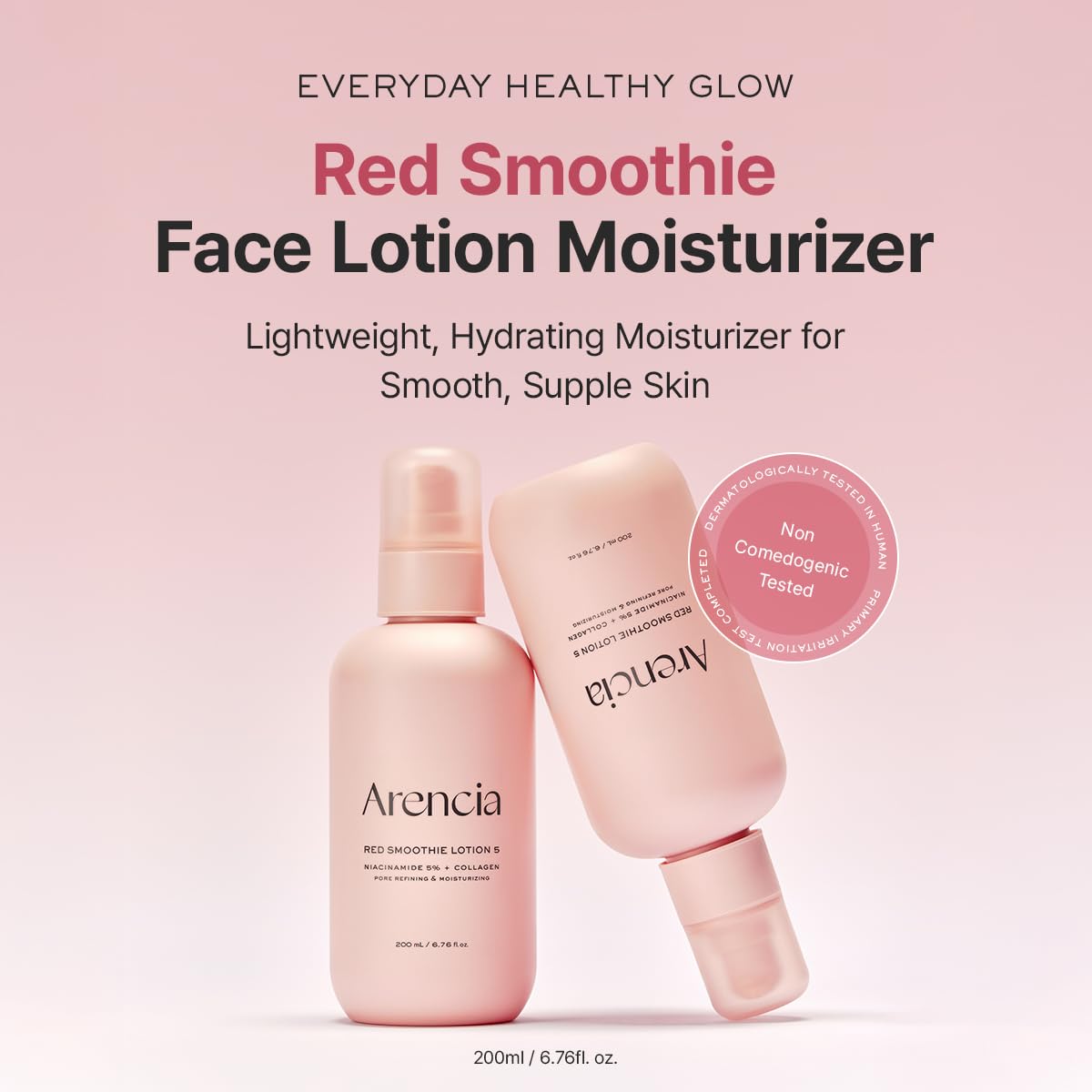 ARENCIA Red Smoothie Lotion 5 – Hydrating Face Moisturizer (6.76 fl oz / 200ml) ❤️✨