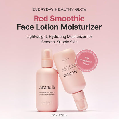 ARENCIA Red Smoothie Lotion 5 – Hydrating Face Moisturizer (6.76 fl oz / 200ml) ❤️✨