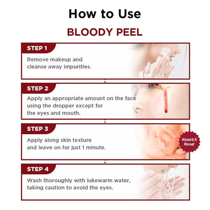 SKIN1004 Bloody Peel AHA 17% Peeling Solution (30ml / 1.01 fl oz) 🩸✨