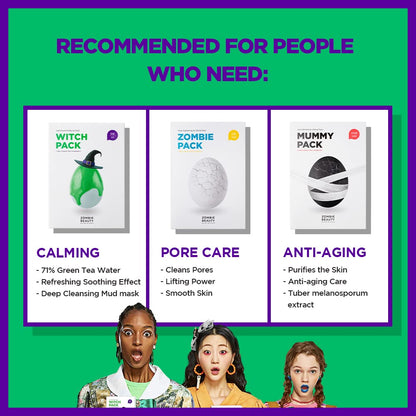 SKIN1004 Zombie Beauty Witch Pack (1 Box – 8 Masks) 🧙‍♀️✨