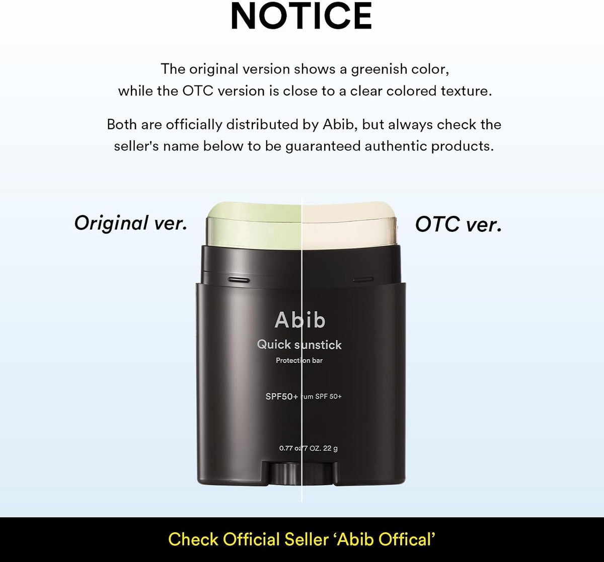 ABIB QUICK SUNSTICK PROTECTION BAR SPF50+ 22G
