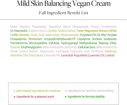 d'Alba Piedmont Italian White Truffle Mild Skin Balancing Vegan Cream