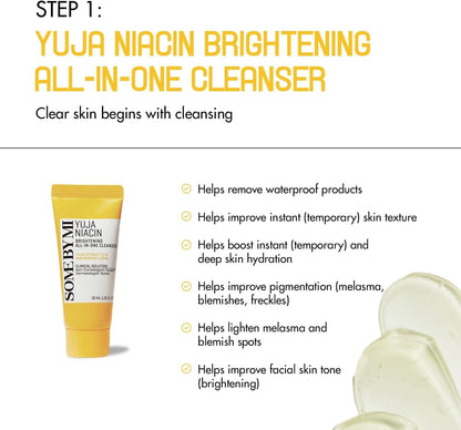 Some By Mi Yuja Niacin Anti-Blemish Starter Kit | Set of 4 Travel Kit |