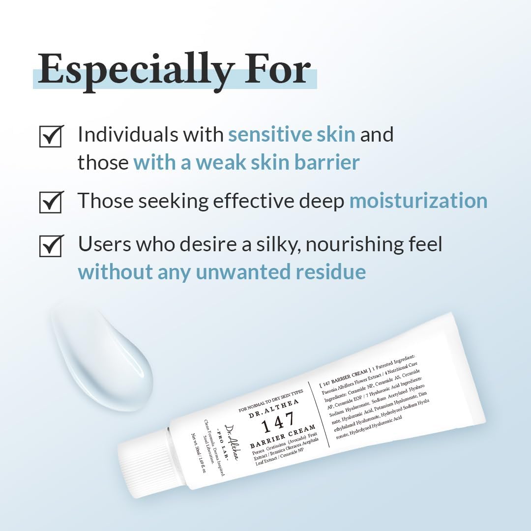 [Dr. Althea] 147 Barrier Cream – Deep Moisture with Hyaluronic Acid & Ceramides 💧🧴 | 50ml