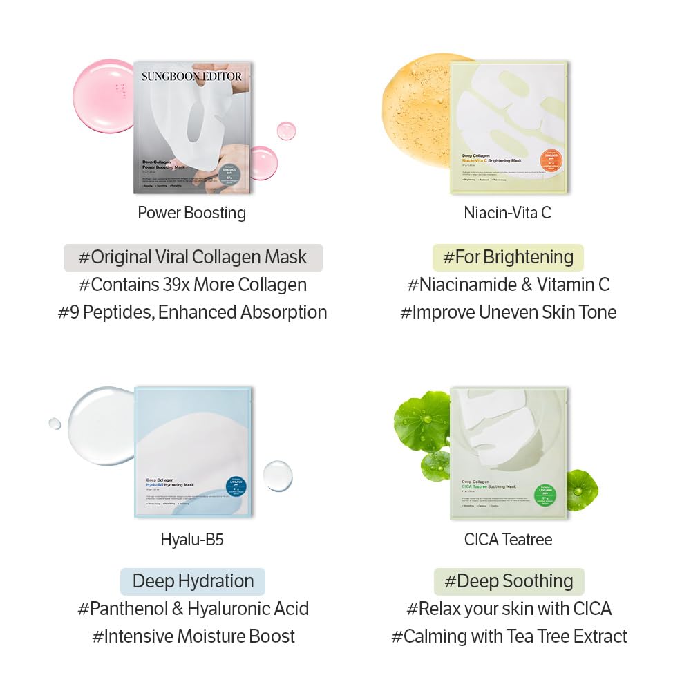 Sungboon Editor Deep Collagen Power Boosting Mask (37gx4ea)