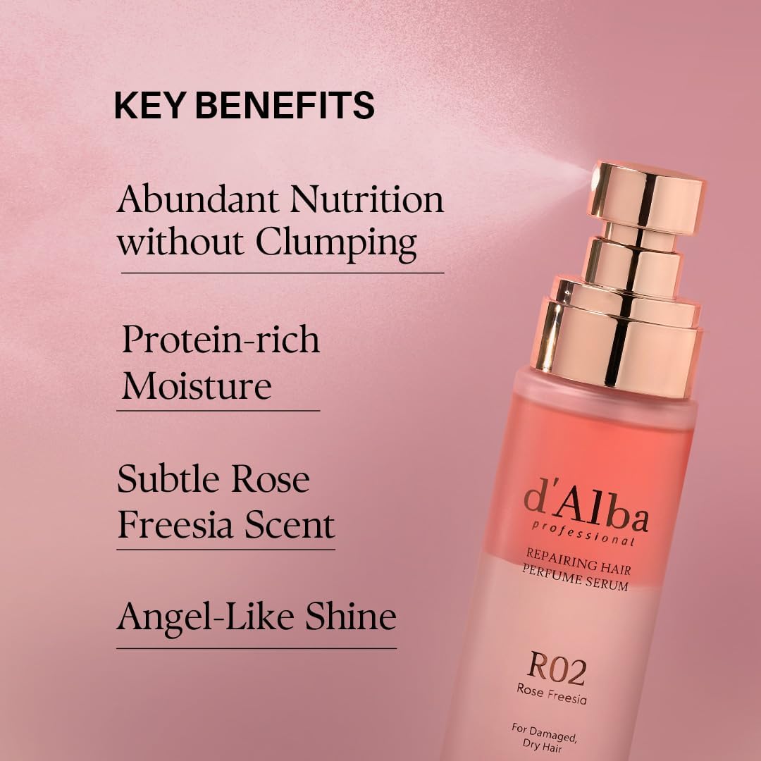 d'Alba Piedmont Italian White Travel Professional Hair Repair Aromatic Serum 100ML