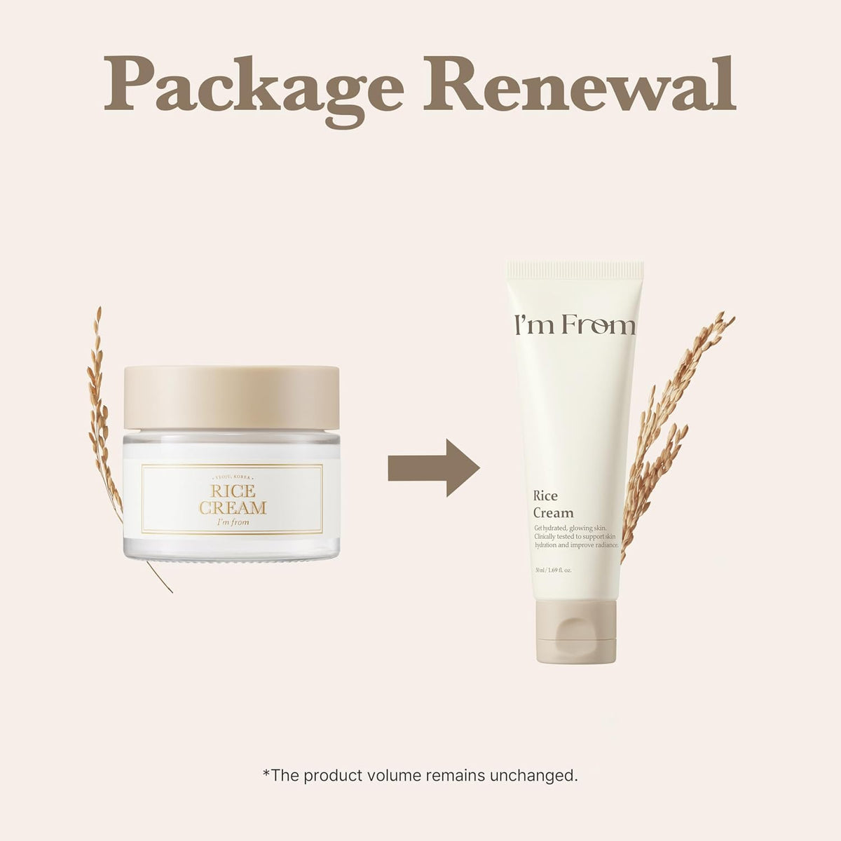 I’m From Rice Glow Skin Duo (Rice Toner 150ml + Rice Cream 50ml)