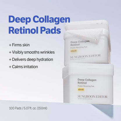 SUNGBOON EDITOR Deep Collagen Retinol Power Boosting Pad (150ml / 100 Pads)