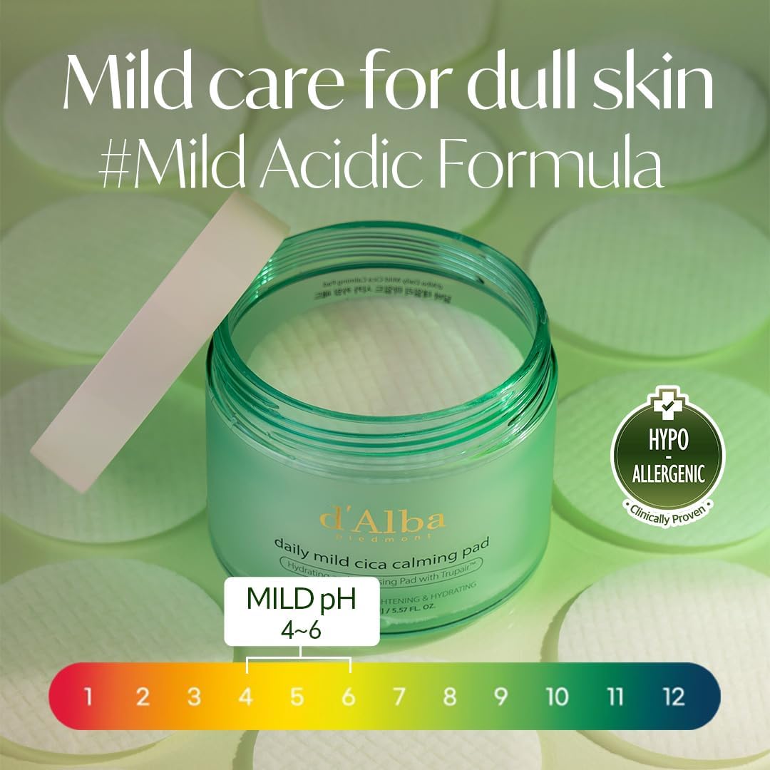 d’Alba Piedmont Daily Mild Cica Calming Pad (50 Pads / 165ml)