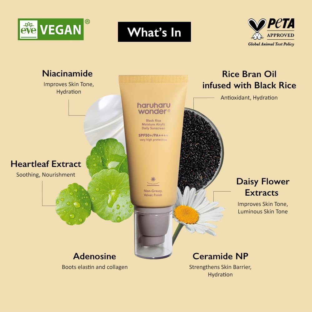 haruharu wonder Black Rice Moisture Airyfit Daily Sunscreen SPF50+/PA++++